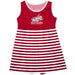Rose Hulman Fightin' Engineers Vive La Fete Girls Game Day Sleeveless Tank Dress Solid Maroon Logo Stripes on Skirt