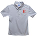 Rose Hulman Fightin' Engineers Embroidered Gray Stripes Short Sleeve Polo Box Shirt