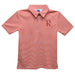Rose Hulman Fightin' Engineers Embroidered Red Cardinal Stripes Short Sleeve Polo Box Shirt