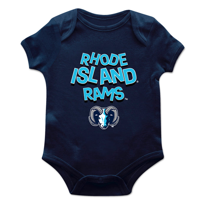 Rhode Island Rams Vive La Fete Infant Game Day Navy Short Sleeve Bodysuit