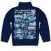 Rhode Island Rams Hand Sketched Vive La Fete Impressions Artwork Navy Boys Quarter Zip Pullover V1 - Vive La Fête - Online Apparel Store