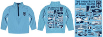 Rhode Island Rams Hand Sketched Vive La Fete Impressions Artwork  Light Blue Boys Quarter Zip Pullover V1 - Vive La Fête - Online Apparel Store