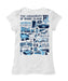 Rhode Island Rams Hand Sketched Vive La Fete Impressions Artwork White Girls Cotton Short Sleeve Tee - Vive La Fête - Online Apparel Store