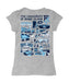 Rhode Island Rams Hand Sketched Vive La Fete Impressions Artwork Grey Girls Cotton Short Sleeve Tee - Vive La Fête - Online Apparel Store
