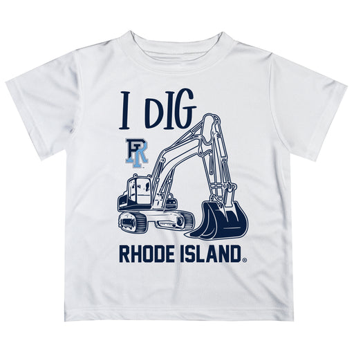 Rhode Island Rams Vive La Fete Excavator Boys Game Day White Short Sleeve Tee