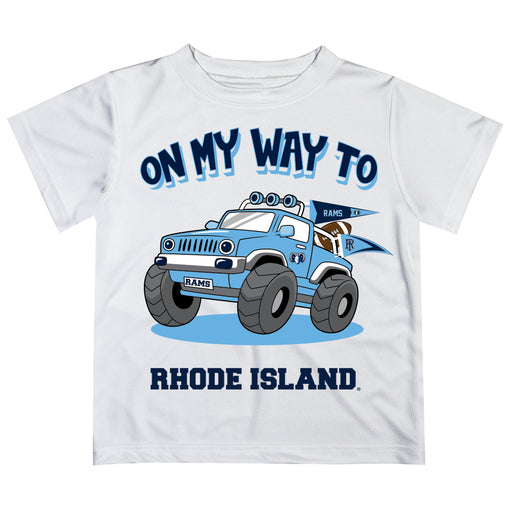 Rhode Island Rams Vive La Fete Monster Truck Boys Game Day White Short Sleeve Tee