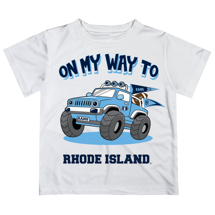 Rhode Island Rams Vive La Fete Monster Truck Boys Game Day White Short Sleeve Tee
