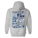 Rhode Island Rams Hand Sketched Artwork Navy Cotton Fleece Women Hoodie - Vive La Fête - Online Apparel Store