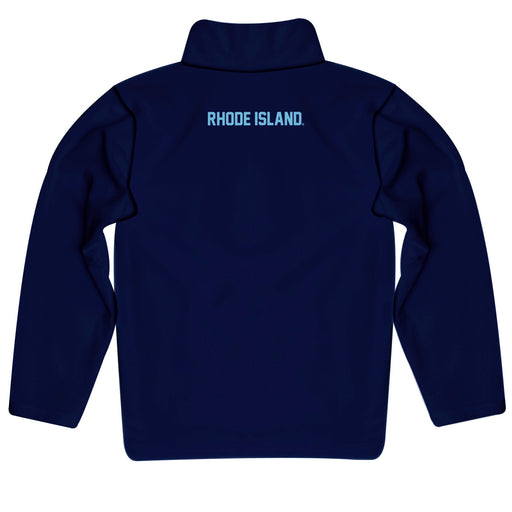Rhode Island Rams Vive La Fete Logo and Mascot Name Womens Navy Quarter Zip Pullover - Vive La Fête - Online Apparel Store