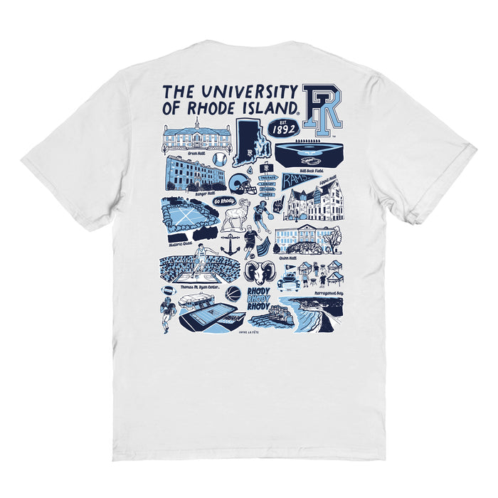 Rhode Island Rams Vive La Fete Impressions Artwork Womens Cotton Tshirt - Vive La Fête - Online Apparel Store