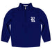 Rice University Owls Vive La Fete Game Day Solid Blue Quarter Zip Pullover Sleeves