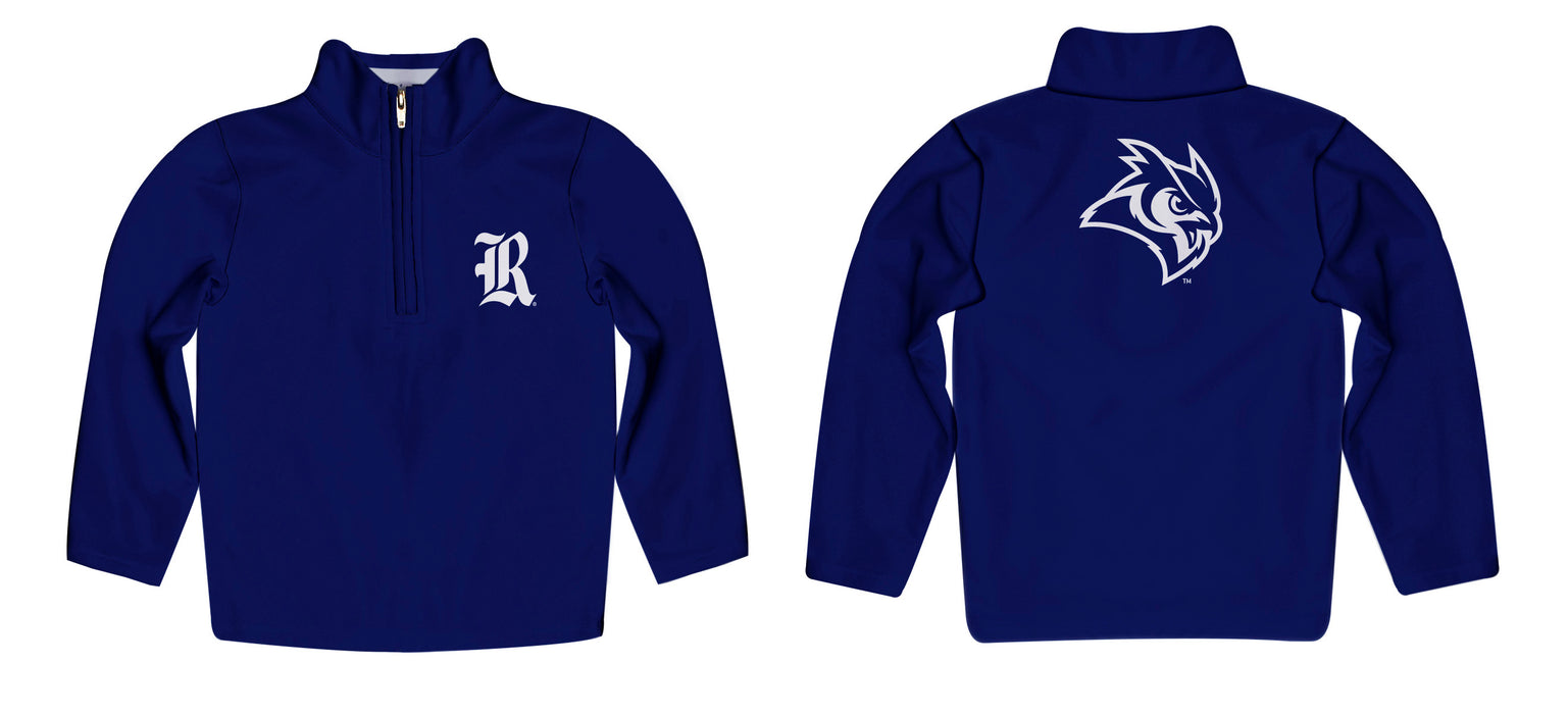 Rice University Owls Vive La Fete Game Day Solid Blue Quarter Zip Pullover Sleeves - Vive La Fête - Online Apparel Store