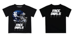 Rice University Owls Original Dripping Football Helmet Black T-Shirt by Vive La Fete - Vive La Fête - Online Apparel Store