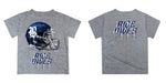 Rice University Owls Original Dripping Football Helmet Heather Gray T-Shirt by Vive La Fete - Vive La Fête - Online Apparel Store