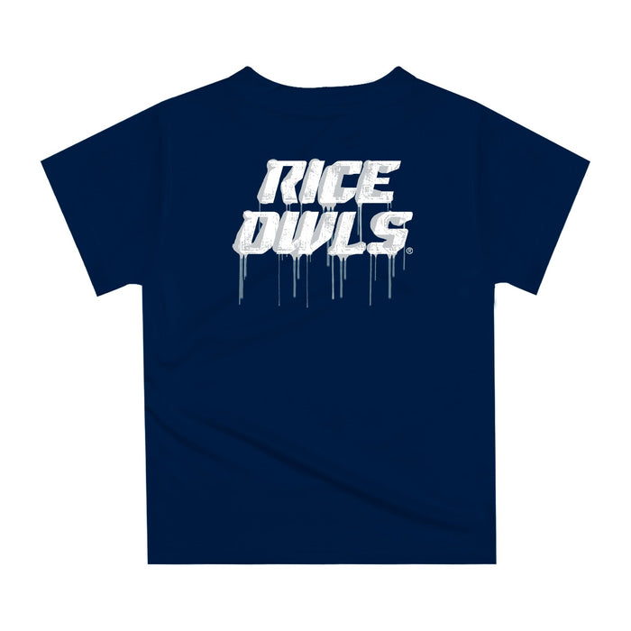 Rice University Owls Original Dripping Football Helmet Blue T-Shirt by Vive La Fete - Vive La Fête - Online Apparel Store