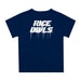 Rice University Owls Original Dripping Football Helmet Blue T-Shirt by Vive La Fete - Vive La Fête - Online Apparel Store