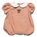 Texas-Rio Grande Valley Vaqueros Embroidered Orange Gingham Girls Baby Bubble Short Sleeve