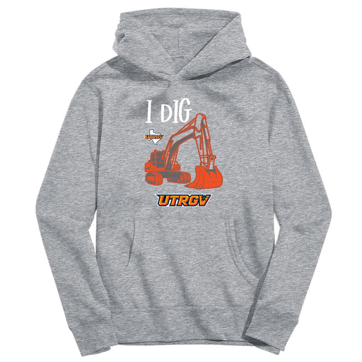 The University of Texas Rio Grande Valley Vaquero Vive La Fete Excavator Grey Cotton Hoodie