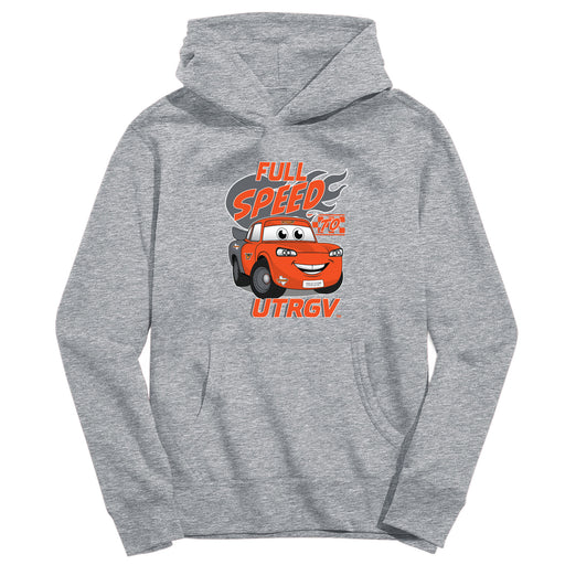 The University of Texas Rio Grande Valley Vaquero Vive La Fete Full Speed Grey Cotton Hoodie