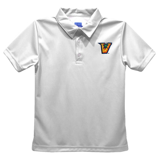Texas-Rio Grande Valley Vaqueros Embroidered White Short Sleeve Polo Box Shirt