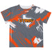The University of Texas Rio Grande Valley Vaquero Vive La Fete Boys Game Day Grey Short Sleeve Tee Paint Brush