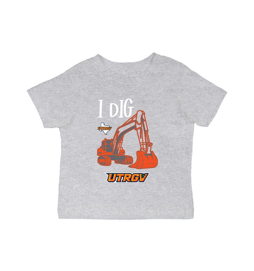 The University of Texas Rio Grande Valley Vaquero Vive La Fete Excavator Grey Cotton Short Sleeve Tee