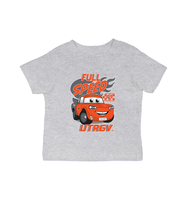 The University of Texas Rio Grande Valley Vaquero Vive La Fete Full Speed Grey Cotton Short Sleeve Tee