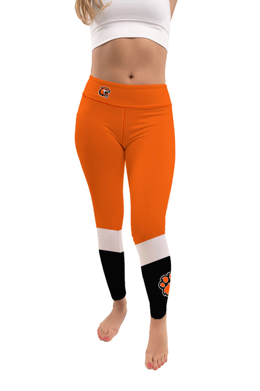 RIT Tigers Vive La Fete Game Day Collegiate Ankle Color Block Women Orange Black Yoga Leggings