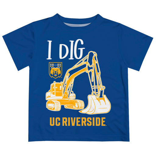 Riverside Highlanders UCR Vive La Fete Excavator Boys Game Day Blue Short Sleeve Tee