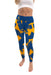 Riverside Highlanders UCR Vive La Fete Paint Brush Logo on Waist Women Blue Yoga Leggings