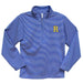 Rochester Yellowjackets Embroidered Royal Stripes Quarter Zip Pullover