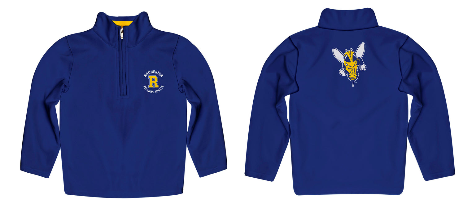 Rochester Yellowjackets Vive La Fete Game Day Solid Blue Quarter Zip Pullover Sleeves - Vive La Fête - Online Apparel Store
