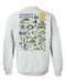 Rochester Yellowjackets Hand Sketched Vive La Fete Impressions Artwork Navy Crew Neck Sweatshirt for Women - Vive La Fête - Online Apparel Store
