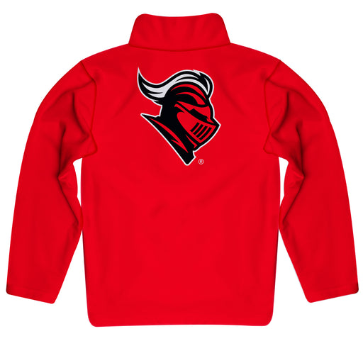 Rutgers State University Scarlet Knights Vive La Fete Game Day Solid Red Quarter Zip Pullover Sleeves - Vive La Fête - Online Apparel Store