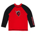 Rutgers State University Scarlet Knights Vive La Fete Logo Red Long Sleeve Raglan Rashguard