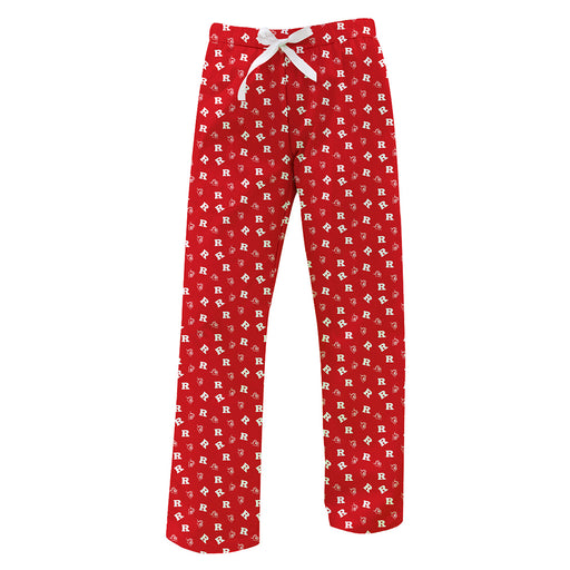 Rutgers State University Scarlet Knights Vive La Fete Game Day All Over Logo Womens Lounge Pants