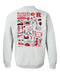 Rutgers State University Scarlet Knights Hand Sketched Vive La Fete Impressions Artwork Red Crew Neck Sweatshirt for Wom - Vive La Fête - Online Apparel Store