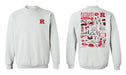 Rutgers State University Scarlet Knights Hand Sketched Vive La Fete Impressions Artwork Red Crew Neck Sweatshirt for Wom - Vive La Fête - Online Apparel Store