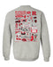 Rutgers State University Scarlet Knights Hand Sketched Vive La Fete Impressions Artwork Red Crew Neck Sweatshirt for Wom - Vive La Fête - Online Apparel Store