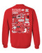 Rutgers State University Scarlet Knights Hand Sketched Vive La Fete Impressions Artwork Red Crew Neck Sweatshirt for Wom - Vive La Fête - Online Apparel Store