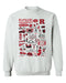 Rutgers Scarlet Knights Hand Sketched Vive La Fete Impressions White Cotton Crewneck Sweatshirt for Women