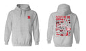Rutgers Scarlet Knights Hand Sketched Vive La Fete Impressions Artwork Red Cotton Fleece Long Sleeve Hoodie - Vive La Fête - Online Apparel Store