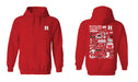 Rutgers Scarlet Knights Hand Sketched Vive La Fete Impressions Artwork Red Cotton Fleece Long Sleeve Hoodie - Vive La Fête - Online Apparel Store