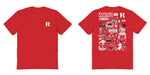 Rutgers Scarlet Knights Vive La Fete Impressions Artwork Red Womens Cotton Tshirt - Vive La Fête - Online Apparel Store