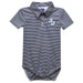 San Diego Toreros Embroidered Navy Stripe Knit Boys Polo Bodysuit