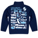 San Diego Toreros Hand Sketched Vive La Fete Impressions Artwork Blue Boys Quarter Zip Pullover V1 - Vive La Fête - Online Apparel Store