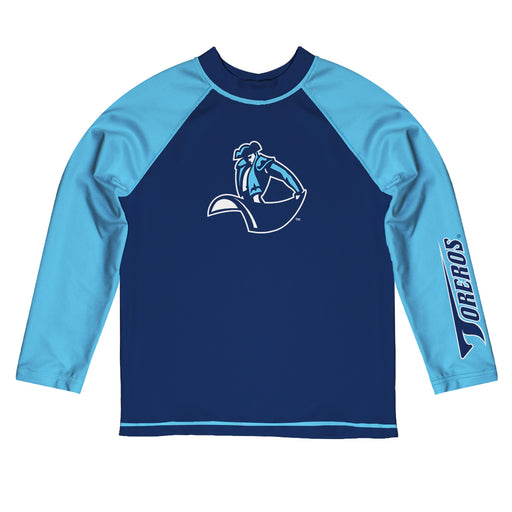 San Diego Toreros Vive La Fete Logo Blue Long Sleeve Raglan Rashguard