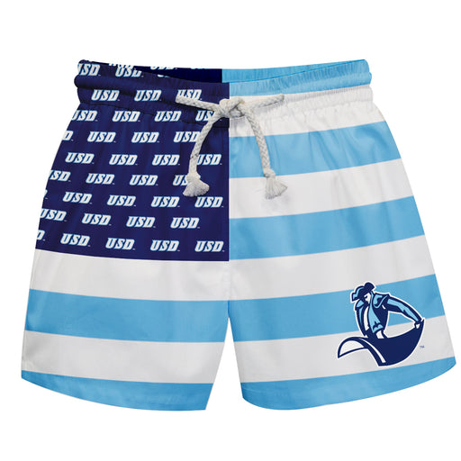 San Diego Toreros Vive La Fete Game Day Blue Flag Swimtrunks V1