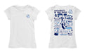 San Diego Toreros Hand Sketched Vive La Fete Impressions Artwork White Girls Cotton Short Sleeve Tee - Vive La Fête - Online Apparel Store