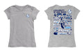 San Diego Toreros Hand Sketched Vive La Fete Impressions Artwork Grey Girls Cotton Short Sleeve Tee - Vive La Fête - Online Apparel Store